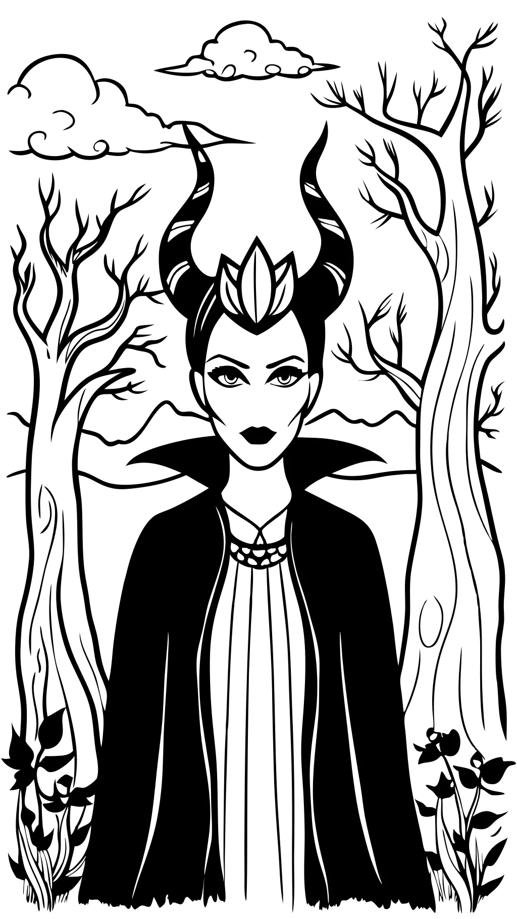 coloring pages maleficent